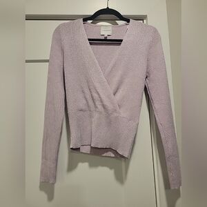 Pink Rose Lavender Sparkle Top Sz Large